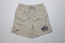 Vtg Under Armour Mens L Team Issued University of Toledo Football Shorts Gold