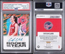 2024 PANINI INSTANT AUTOGRAPHED CAITLIN CLARK ROOKIE OF THE YEAR PSA 10/10 of/25