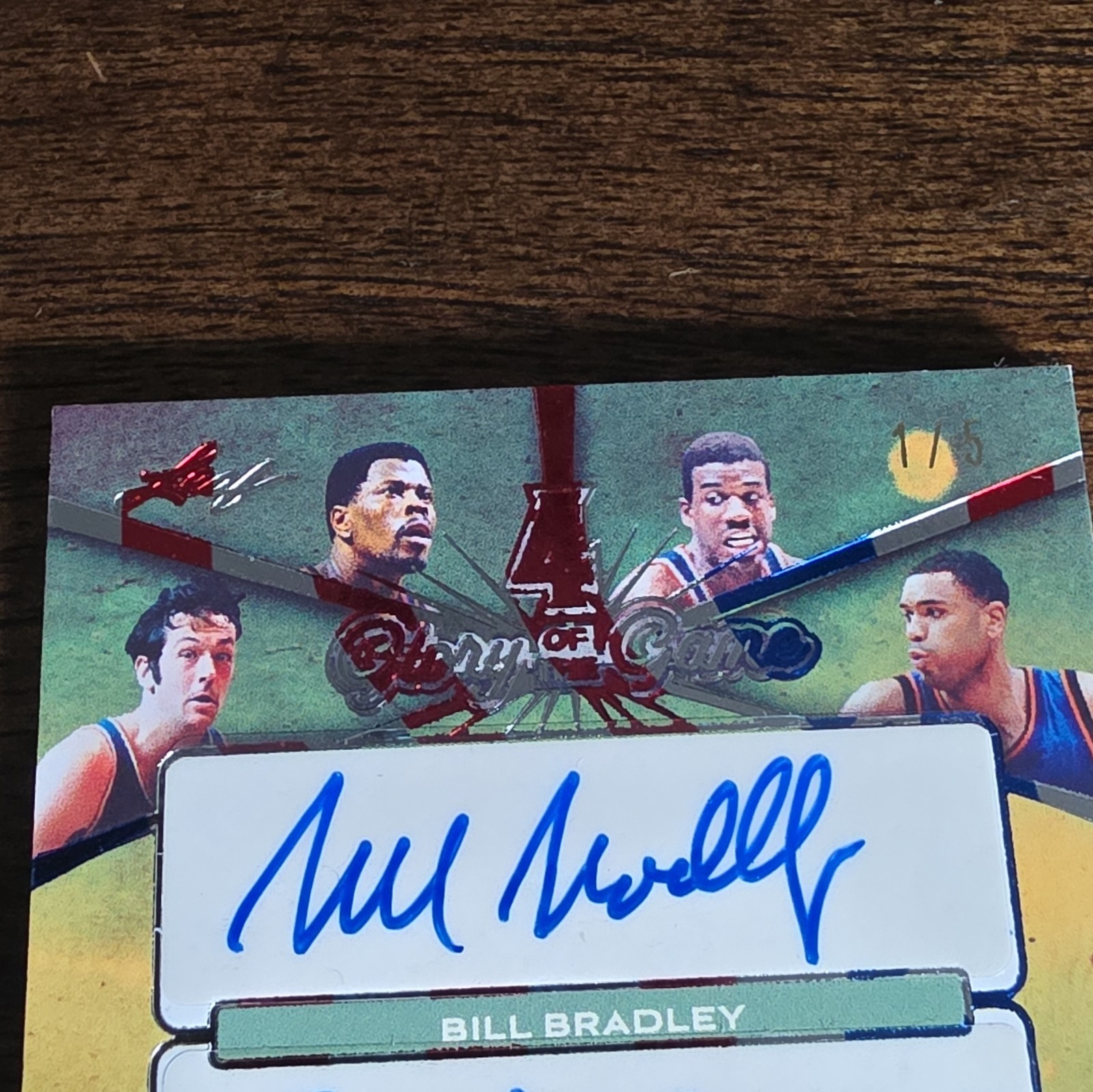 Leaf 2025 Glory of the Game 4 Glory #4G-1 Ewing/King/Houston/Bradley Auto /5 view 2