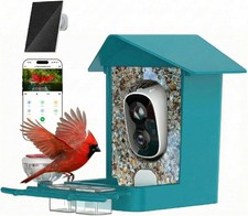 Devo Smart Bird Feeder with Camera, Outdoor Bird Feeder Cam with Solar Panel 