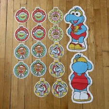VTG MUPPET BABIES Christmas Bulb Cut & Sew Fabric Panel Print Miss Piggy Kermit