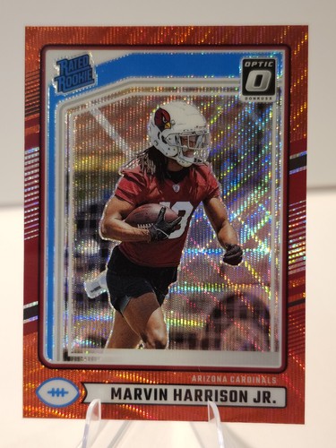 2024 Donruss Optic Marvin Harrison Jr Red Wave Rated Rookie #393 Color Match  - Bild 1 von 2