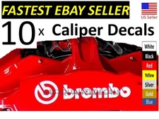 10x Caliper Decal for BREMBO brakes - CHOOSE COLOR - FAST SHIPPING