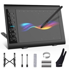 XOPPOX Graphics Drawing Tablet 10 x 6 Inch Large Active Area 36x24x1.2, Black