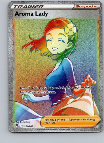 Pokemon Aroma Lady (Secret) SWSH07: Evolving Skies #221/203 NM