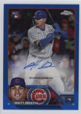 2023 Topps Chrome Update Blue Refractor 10/150 Matt Mervis #AC-MMV Auto 1a11