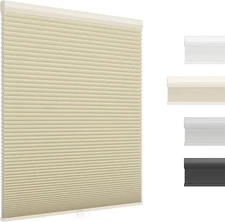 Light Filtering Cordless Cellular Shades, Honeycomb Blinds Indoor Windows 34x72
