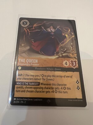 Disney Lorcana Rise of Floodborn 26/204 - The Queen - Super Rare NON FOIL |  eBay
