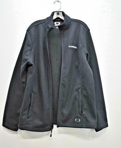 Ogio Branded Men Solid Long Sleeve Full Zip Inner Zipper Pocket Black Jacket L - Picture 2 of 12