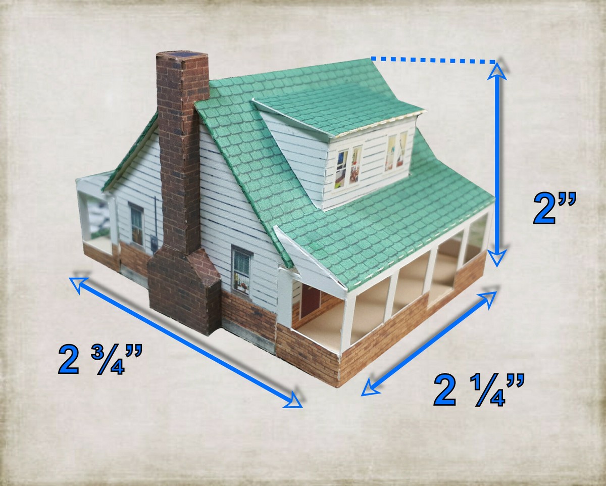 Z Scale Building - Cover Stock(paper) Pre-Cut Nordic Style Houses - ZS4P - Foto 4