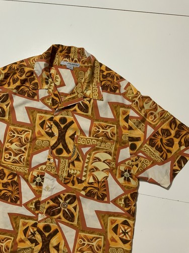 Vintage Y2K Rusty Hawaiian Polyester Surf Loop Collar Camp Button S/S Shirt Sz.M - Picture 3 of 10