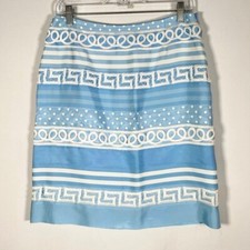 J. McLaughlin Women  s Size 8 Appliqu  Striped Skirt