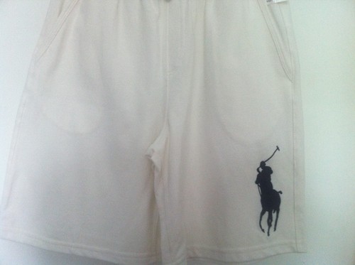Ralph Lauren Shorts~White Pique~Lg Navy Logo~Size M (10-12)~NWT - Picture 3 of 9