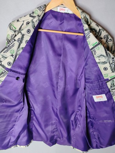 Opposuits Men's Benjamin Franklin $100 Dollar Bill 2 Piece Suit / Pants US 44 - Picture 4 of 11