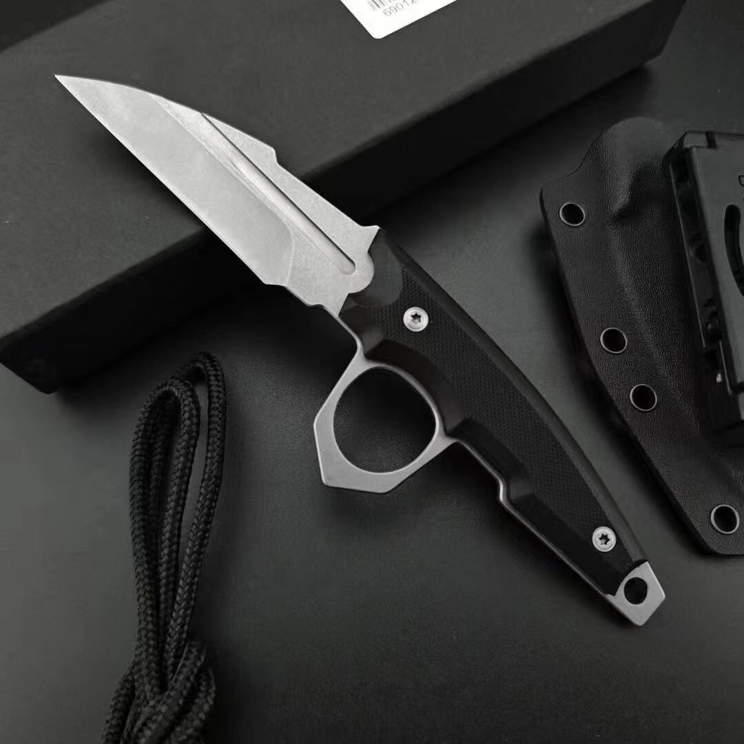 Tactical Fixed Blade Pocket Knife Outdoor G10 Handle Kydex Sheath Camping Tools