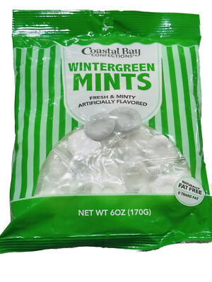 Mintgreen出品になります。 Coastal Bay Wintergreen Mints Fresh Mint Artificially Flavor Fat