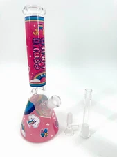 11" Heavy Glass Bongs  Filter 14mm Bowl Bubbler Cartoon Best Girls Gifts Cute