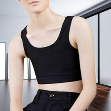 Women Lesbian Tomboy Chest Breast Binder Slim Fit Tank Unders Vest Z M5U0