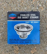 EZ-FLO 30001 Duo Basket Sink Strainer, Stainless Steel