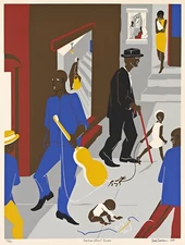 JACOB LAWRENCE : People in Other Rooms : Archival Art Print
