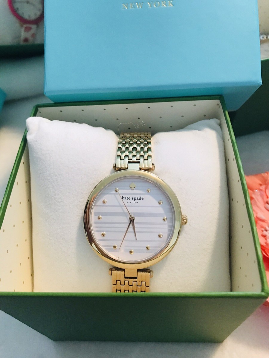 Kate Spade NY KSW1412 Varick Gold Tone Bracelet 36mm Cutout  display picture 3