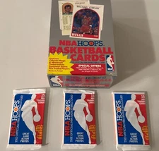 1989 HOOPS Lot of 45 Unopened Old Vintage NBA Cards in Sealed Packs NEW MJ PULLS