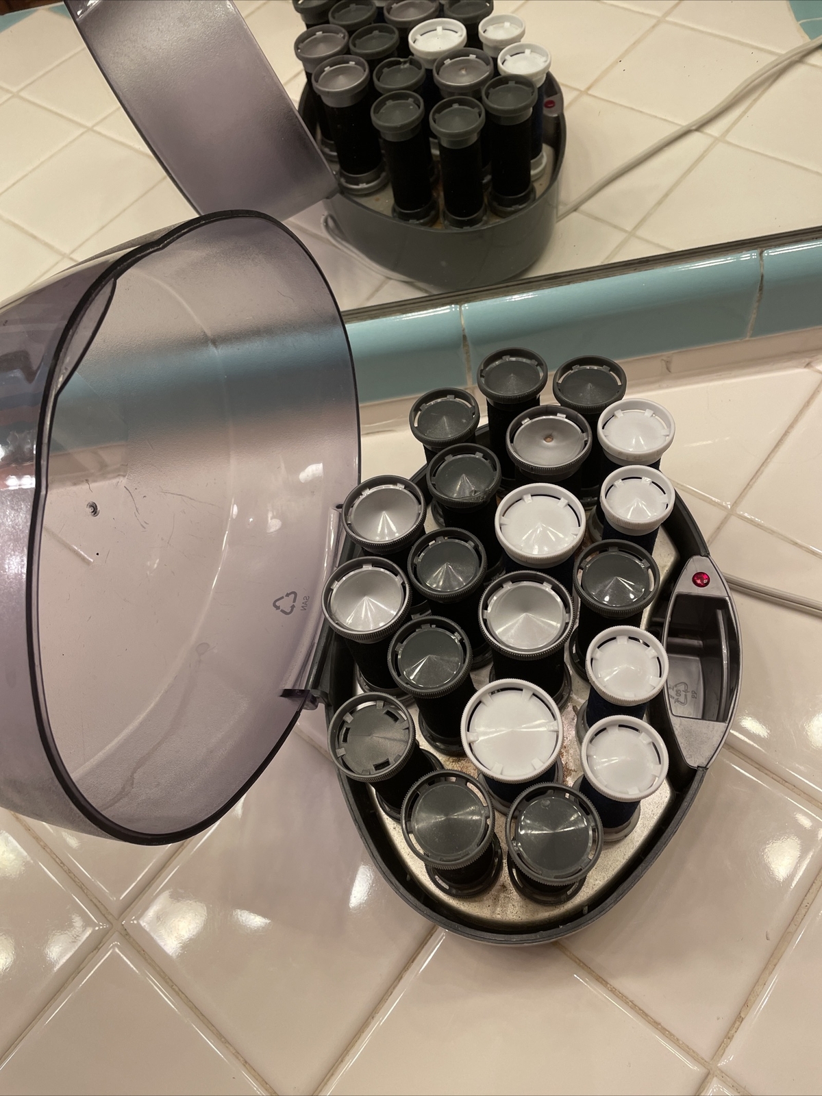 Remington Care Setter Ionic Velvet Hot Rollers Curlers KF201 Works