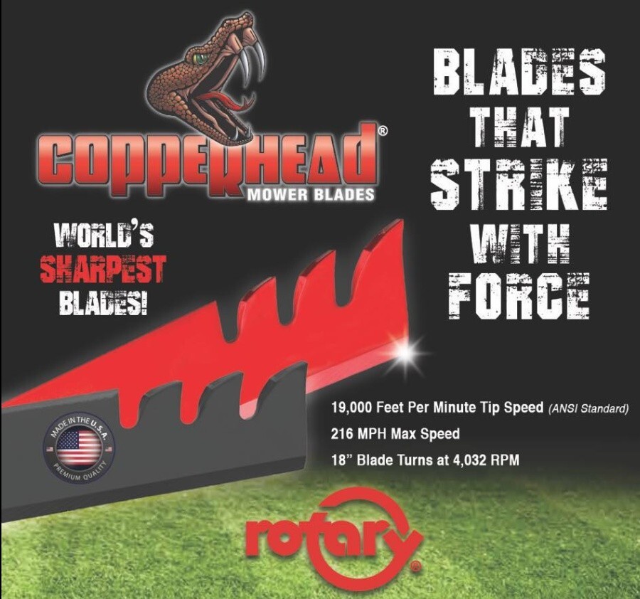 2-Pack Copperhead Heavy Duty Mower Blades For Cub Cadet - 38", 3-in-1, USA Made