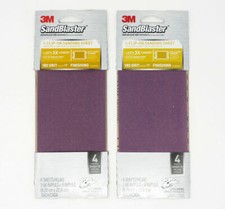 3M SandBlaster Set of 8 Sandpaper 180-Grit, 3-2/3 x 9 inch; 1/3 Sander Sheets