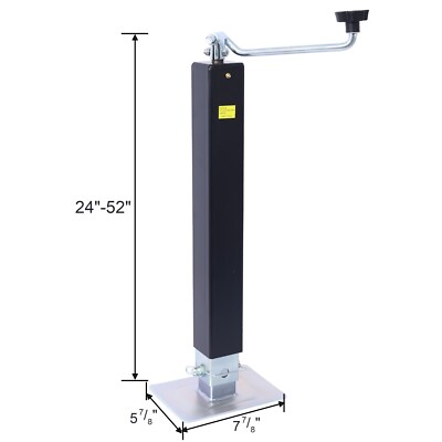 8000 lbs Top Wind Weld on Square Tube Drop Leg Jack