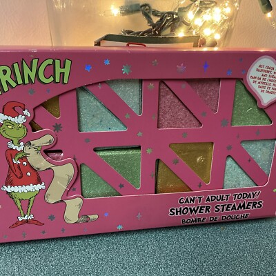 16 Grinch Shower Steamers Box Set Hot Cocoa Cream Winterberry & Sugar Plum Scent