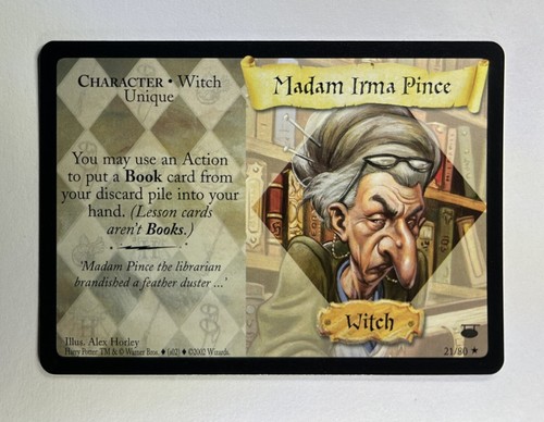 Harry Potter 21/80 Madam Irma Pince Diagon Alley Portrait Rare Unplayed - 第 1/2 張圖片