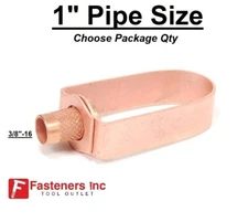1" Copper Pipe Size Swivel Loop Hanger Adjustable Band Hanger 3/8"-16 Thread