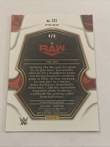 2023 Panini Select WWE The Miz Lucky Envelopes Prizm #4/8 - Picture 2 of 2
