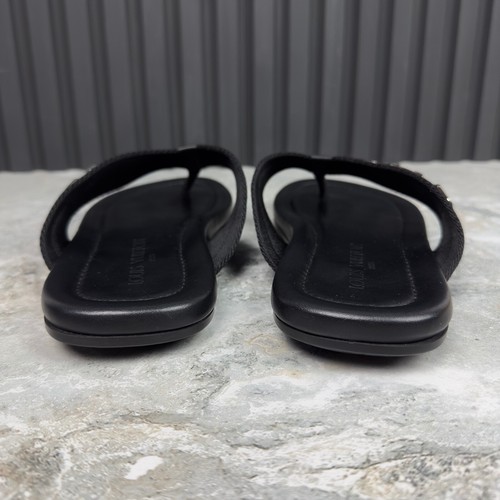 Louis Vuitton Thong Sandals Logo Black Leather 9 LV or 10 US or 43 EUR - Picture 16 of 21