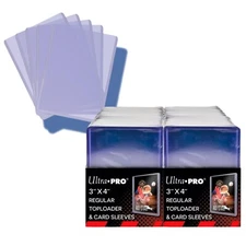 500ct Ultra PRO 3" x 4" Regular Toploaders Standard Card 35pt  + Soft Sleeves