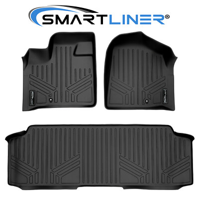 SMARTLINER Custom Fit Floor Mats 2 Row 2008-2020 Town And Country Grand Caravan