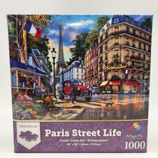 Majestic Paris Street Life 1000 Pieces Puzzle 24in x 30in Premium Sealed