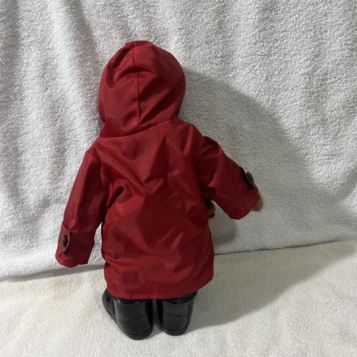 Vintage Boyds Bear Archive Collection NOAH BEAR 15 Zoll Plüsch rot Regenmantel Stiefel - Bild 3 von 3