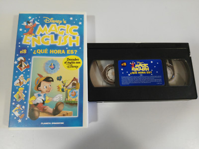 ¿ QUE HORA ES ? MAGIC ENGLISH DESCUBRE EL INGLES CON WALT DISNEY VHS CINTA TAPE 