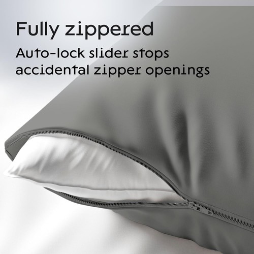 4 Pk Queen Sz Pillowcases 20x30 Microfiber Brushed Soft Zip 5060545021224 - Picture 4 of 7