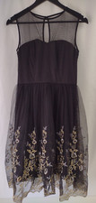 Jack Wills Abbotsbury Black Embroidered Lace Dress - UK 10