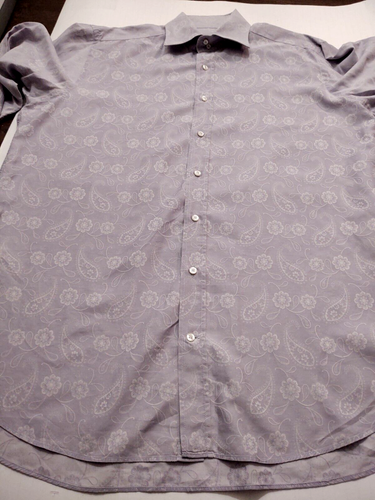 ETRO Men's Button Front 100% Cotton Size 44 PAISLEY L/S Shirt MADE IN ITALY - Picture 3 of 5