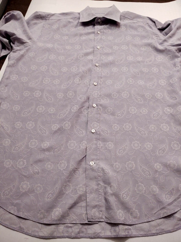 ETRO Men's Button Front 100% Cotton Size 44 PAISLEY L/S Shirt MADE IN ITALY - Image 3 of 4