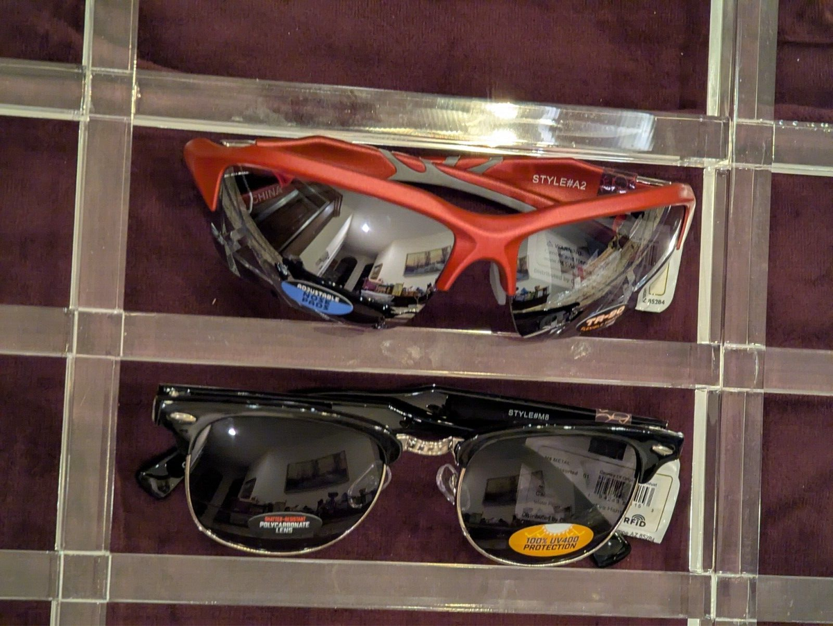 2 Pair Sunglasses Circle K M8 Black / Silver A2 Maroon / Grey | eBay