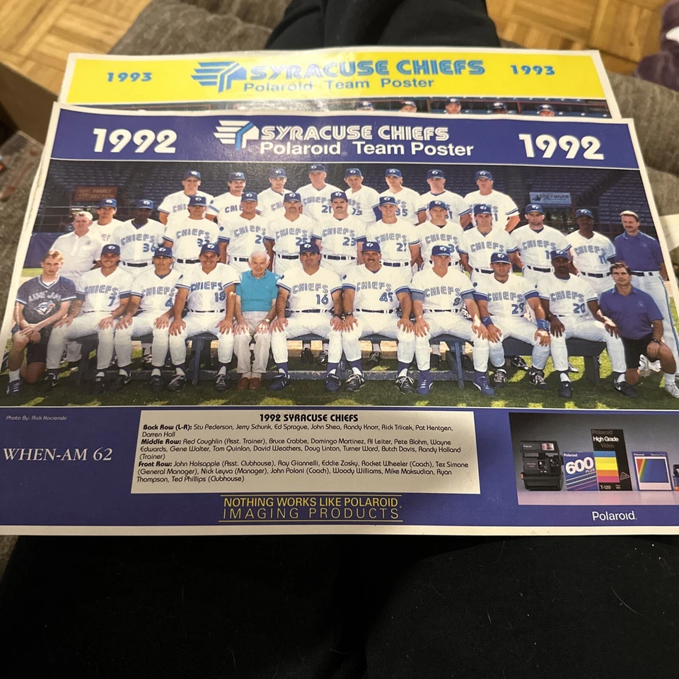 1991-1993 Syracuse Chiefs Polaroid Team Picture Posters - Image 3 of 4