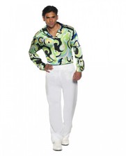 Grünes 60er Jahre Groovy Kostüm Hemd