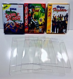 200 Box Protectors For SEGA GENESIS / MASTER / 32X Video Games  Cases  CIB 