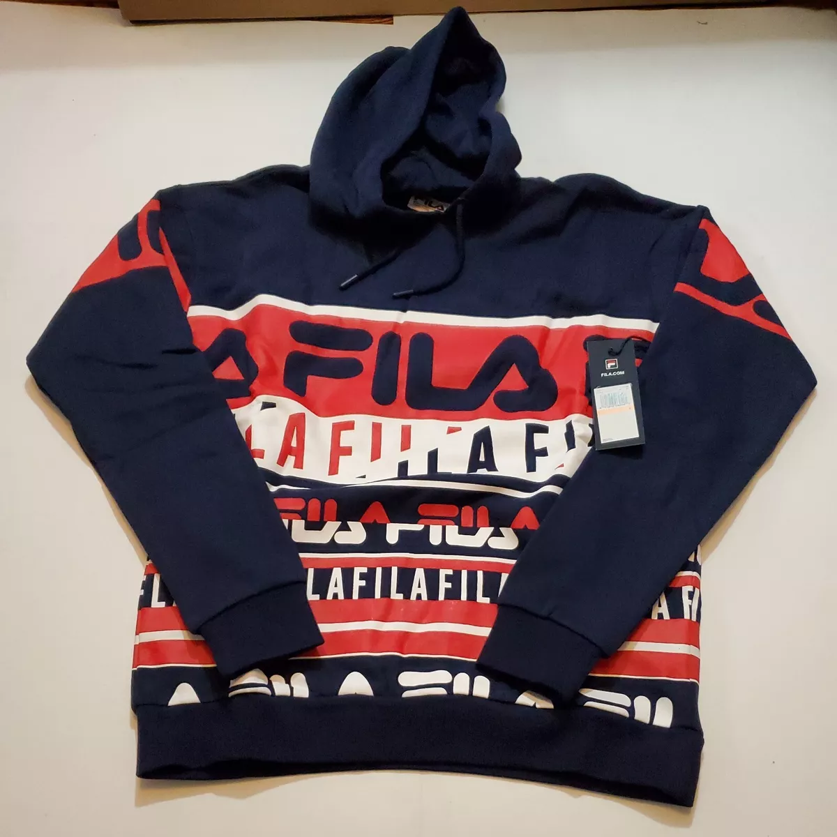 NWT Fila Harleu Hoodie Sweatshirt Red White Blue Women's Small New With  Tags