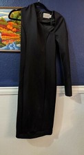 Misha Collection One Shoulder Black Formal Cocktail Dress Sz 2 Extra Small XS